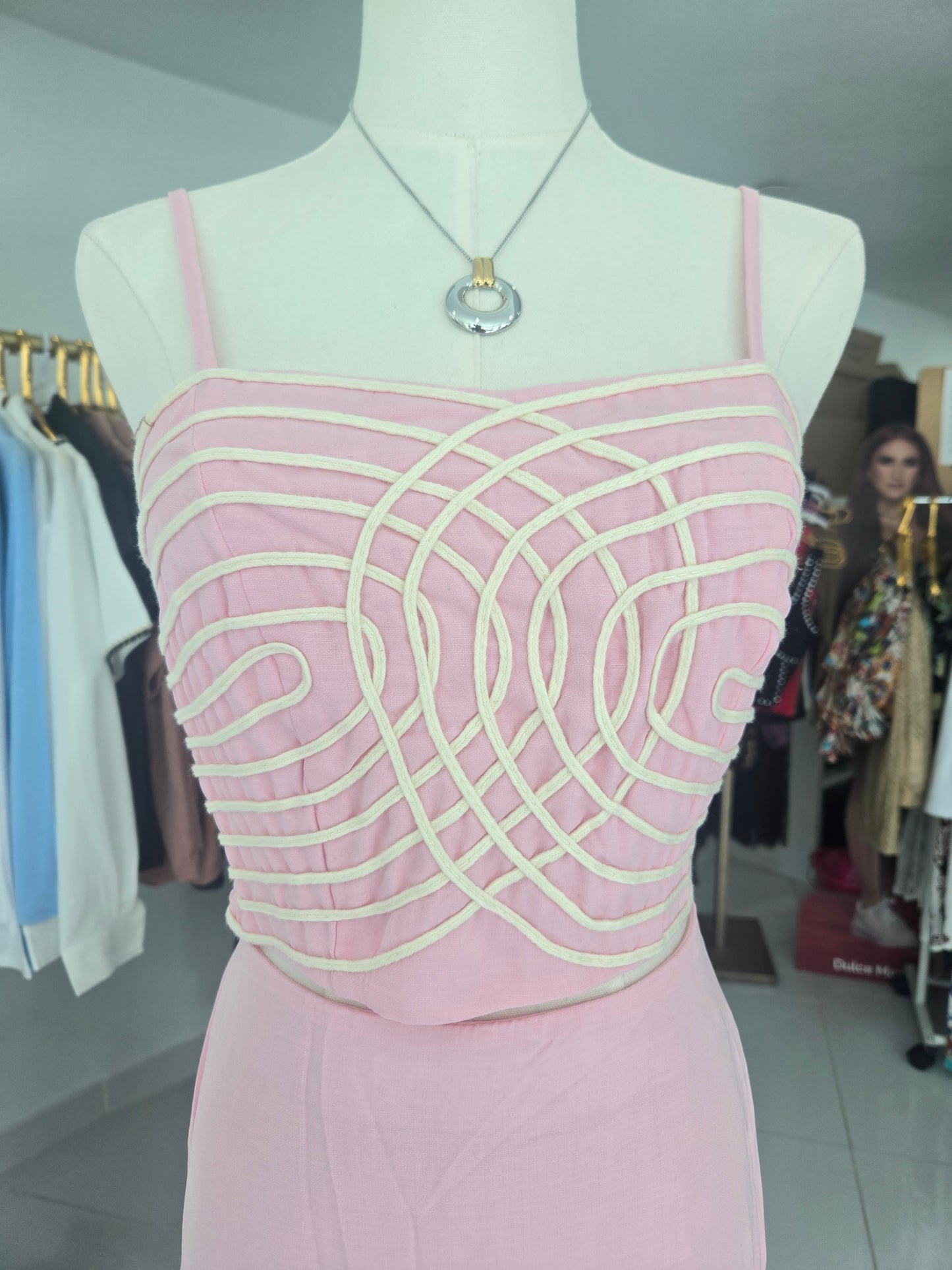 Pink skirt set